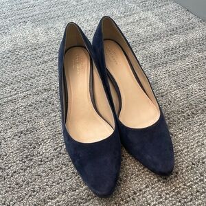 Cole Haan Justine Pump in Marine Blue Suede, size 9.5